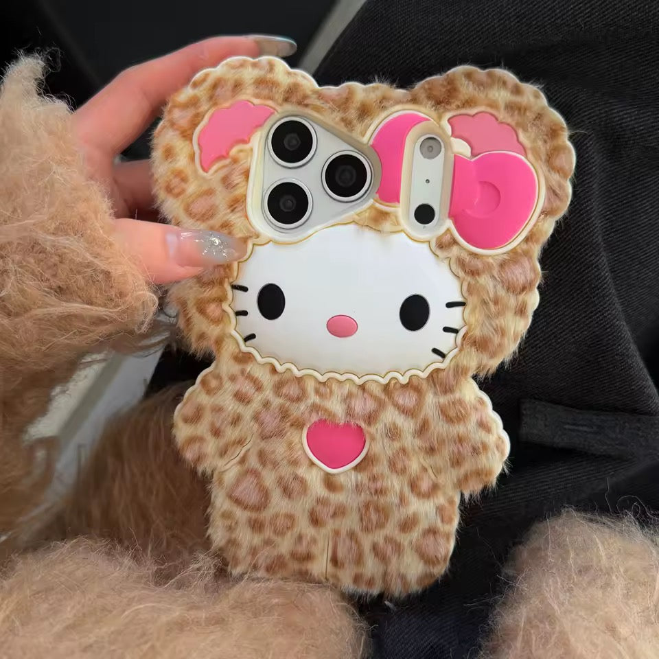 Leopard Print Kitty Pink Bow