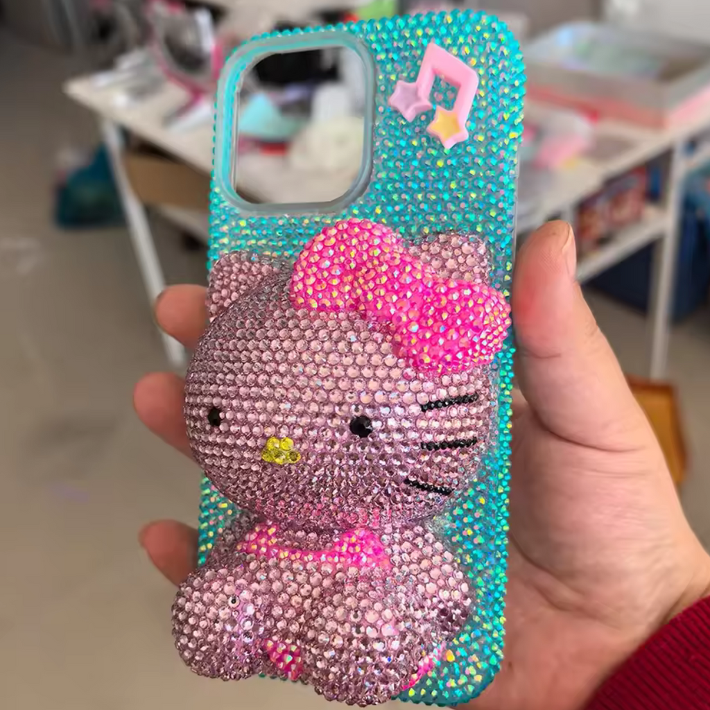 Crystal Kitty Bedazzle Phone Case