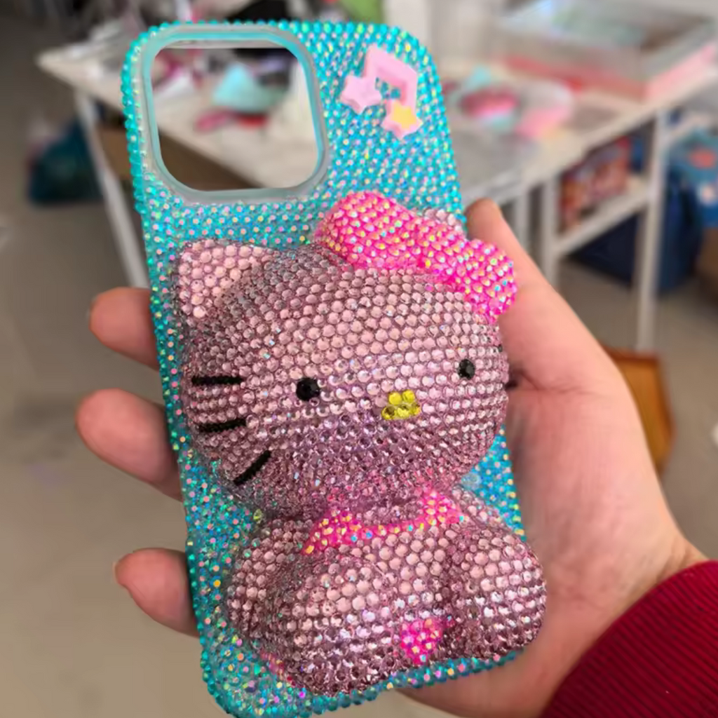 Crystal Kitty Bedazzle Phone Case