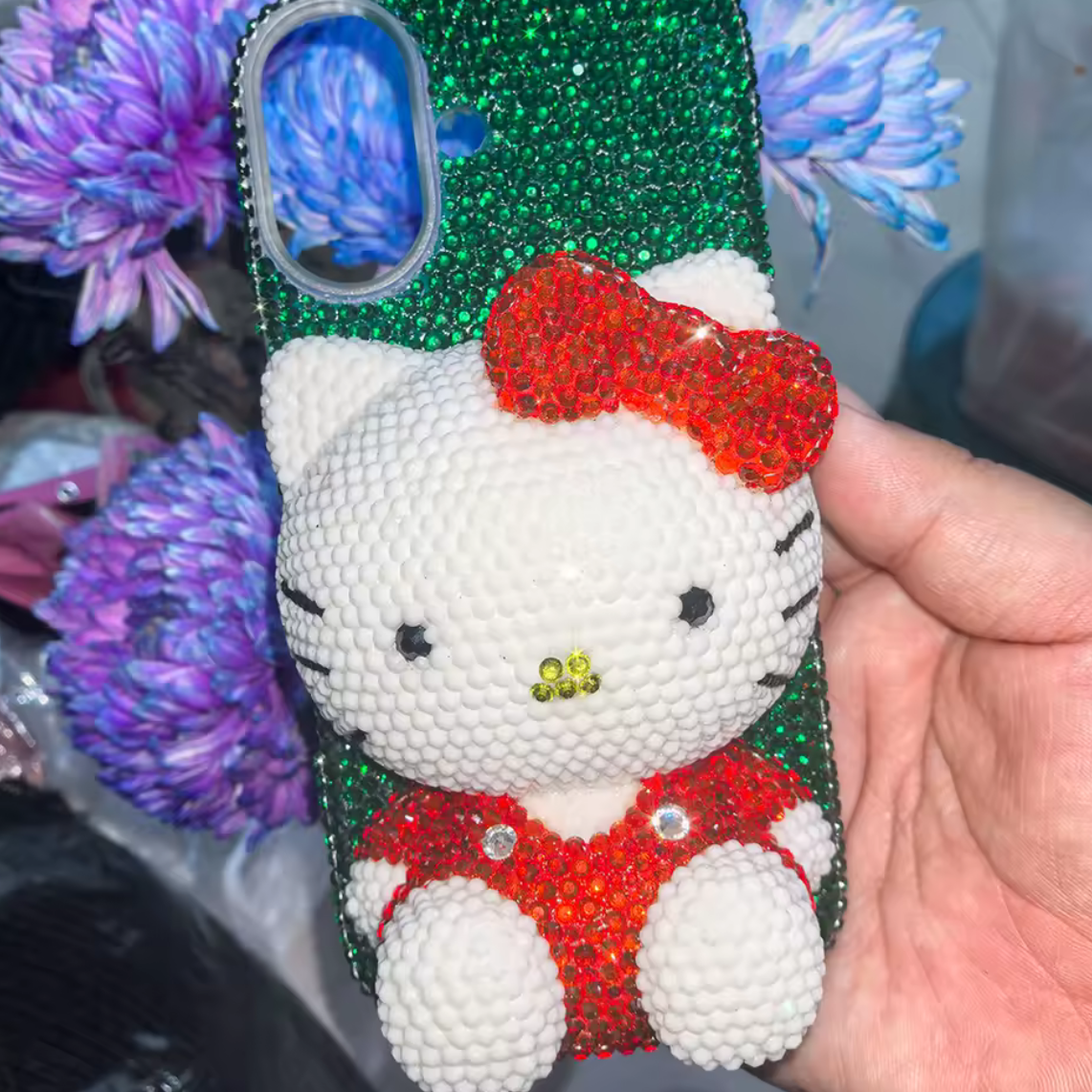 Rhinestone Kitty Bedazzled Case