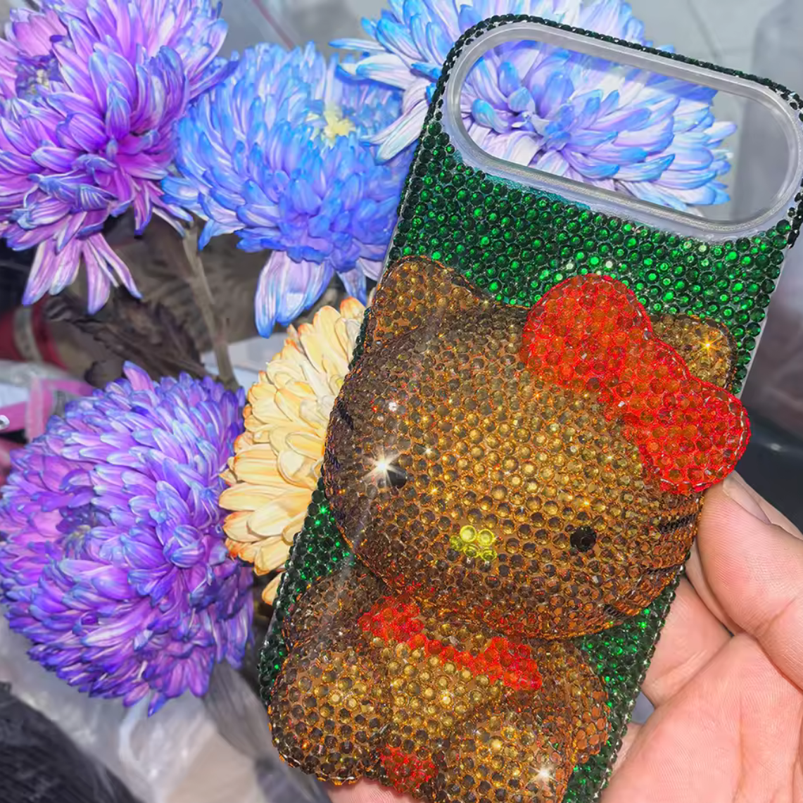 Rhinestone Kitty Bedazzled Case